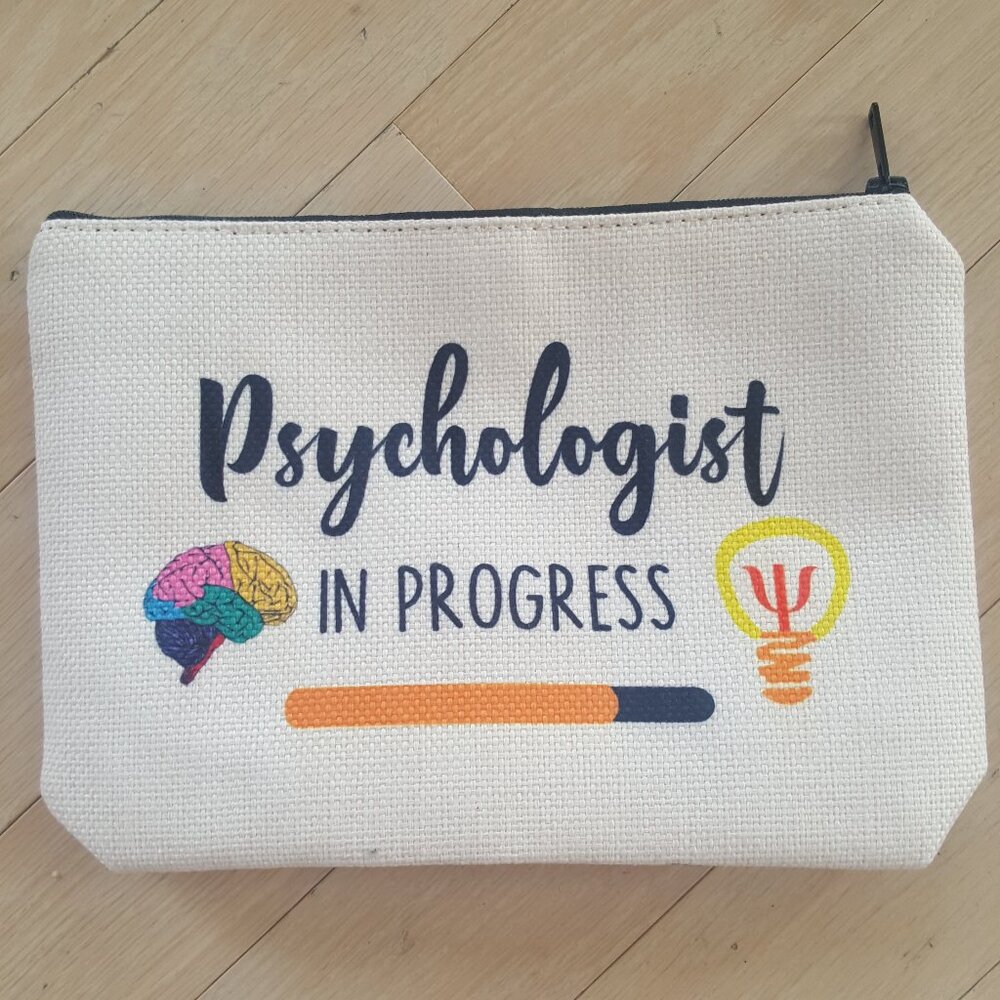 Psychologist in progress!  Cosmetic bag